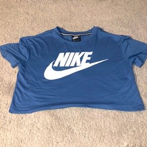 Blue Nike Crop Top